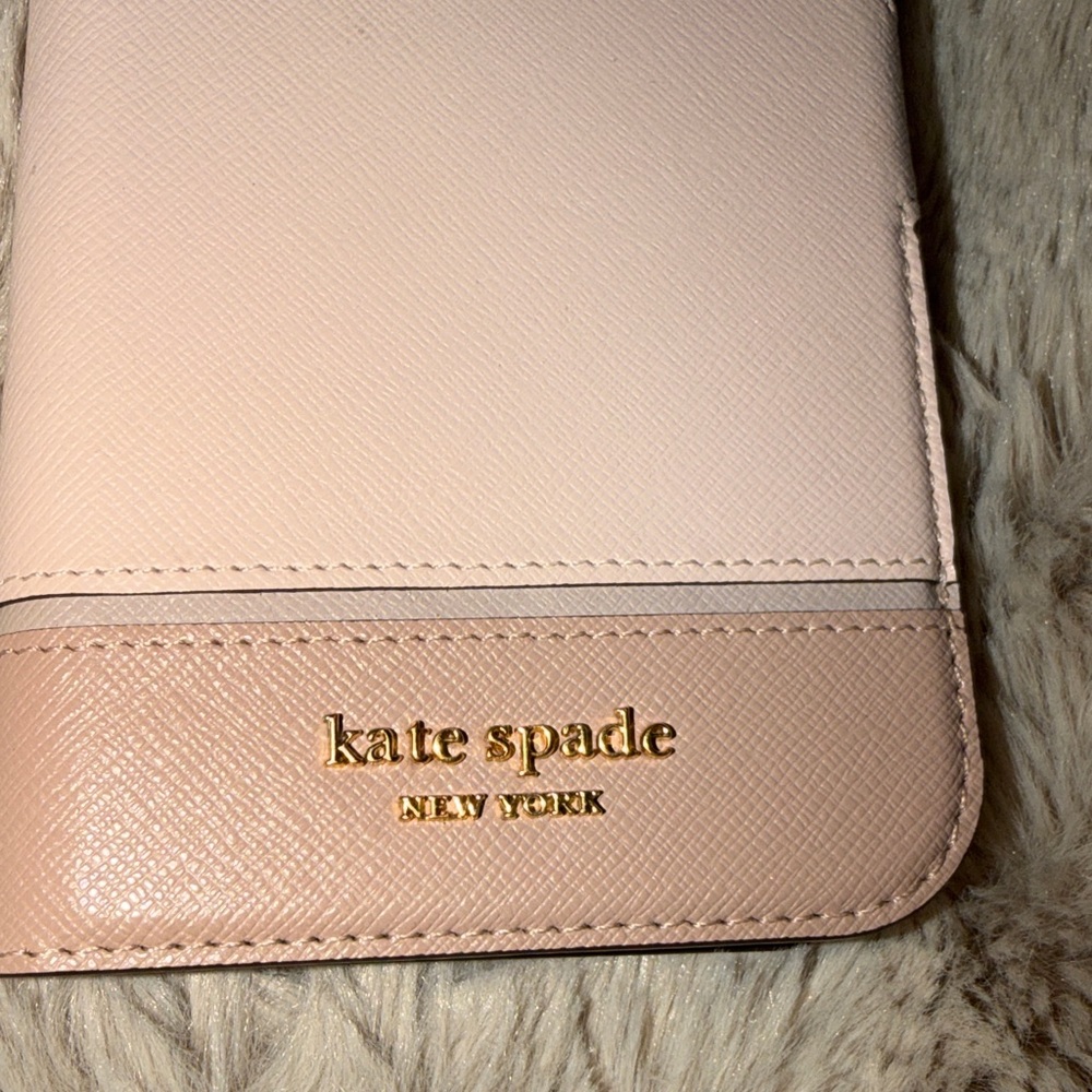 Kate Spade Light pink and Tan Wallet phone case for iPhone 13 Pro Max!! - Picture 2 of 6